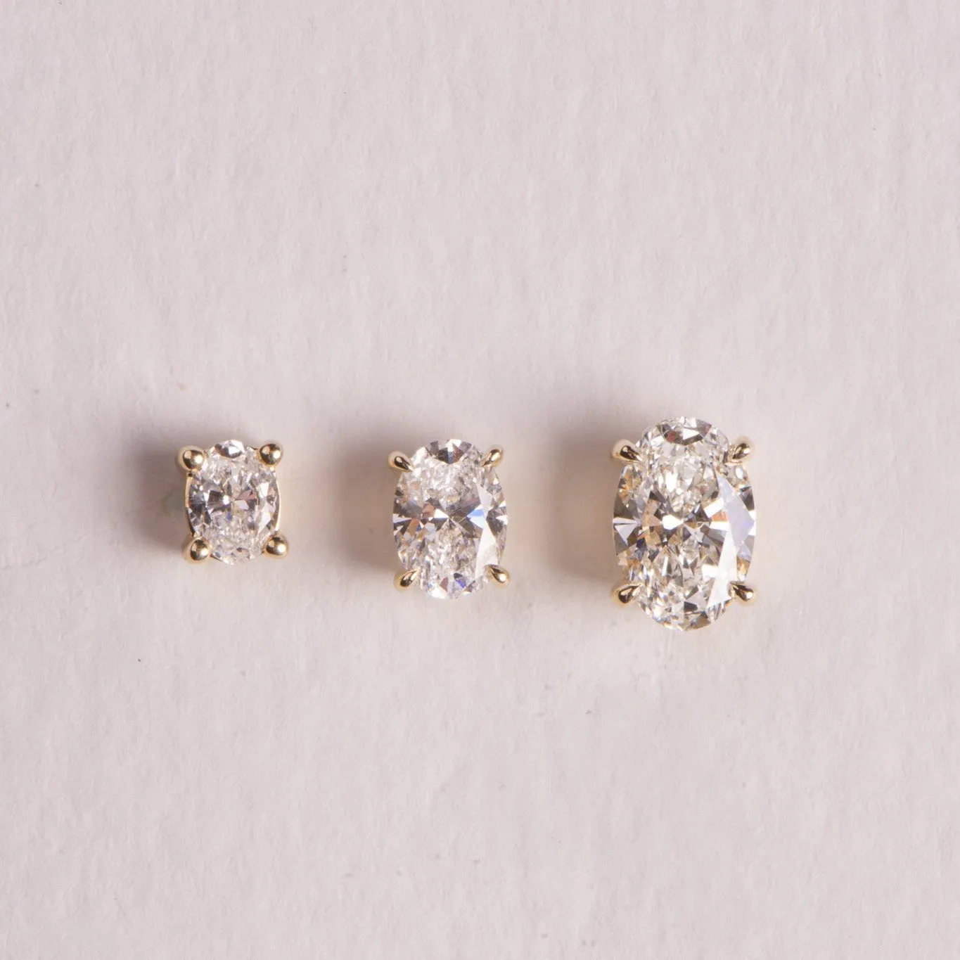 Oval Diamond Studs