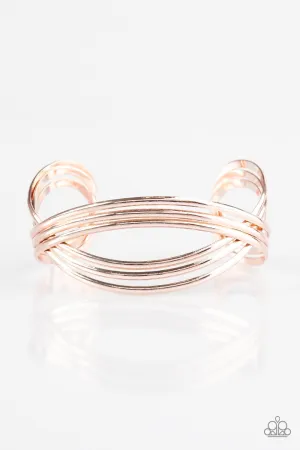 Paparazzi Bracelet ~ Fashion Scene - Rose Gold