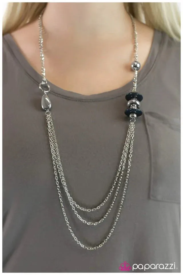 Paparazzi Necklace ~ It All Stacks Up - Blue