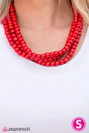 Paparazzi Necklace ~ Summer Mai Tai - Red