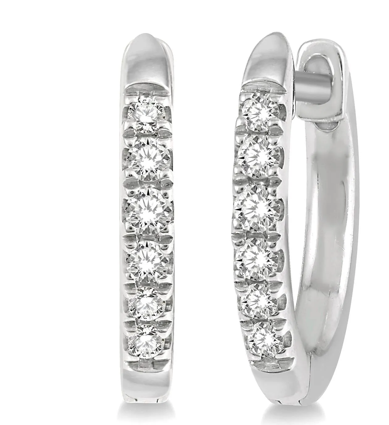 Petite Diamond Huggie Earrings