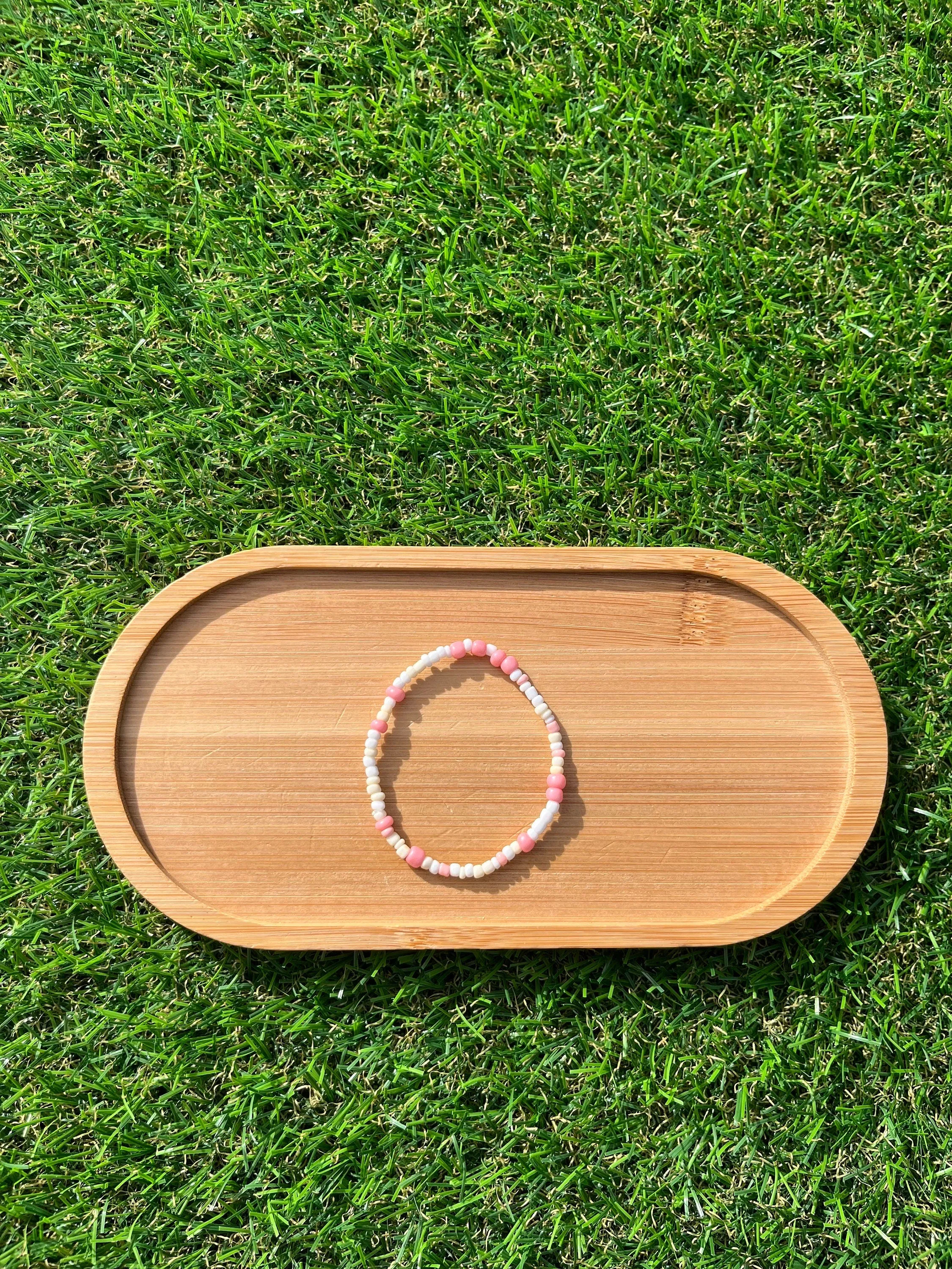 Pink lemonade seed bead bracelet!