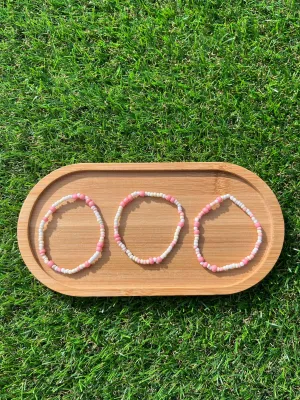 Pink lemonade seed bead bracelet!