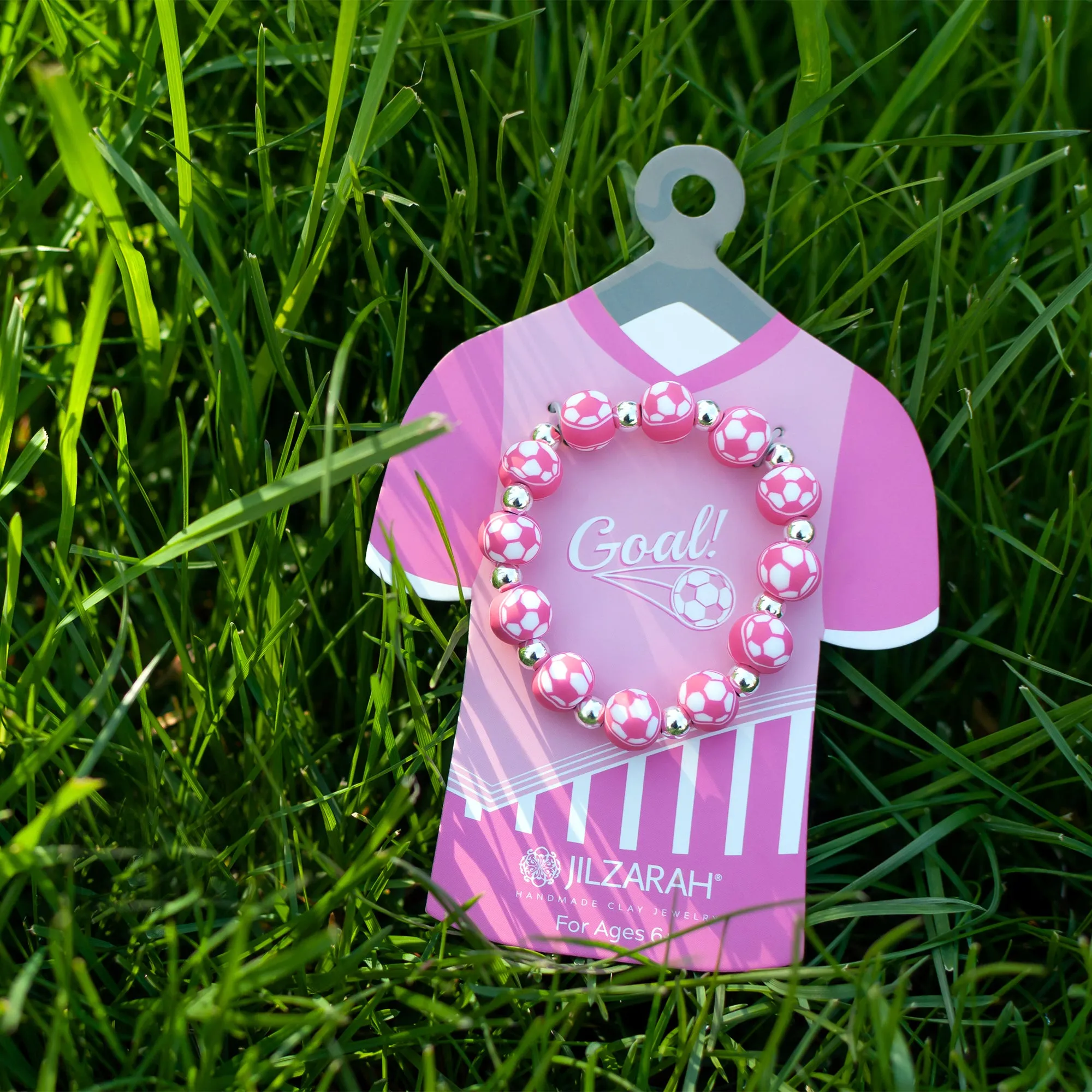 Pink Soccer Kids Sports Bracelet