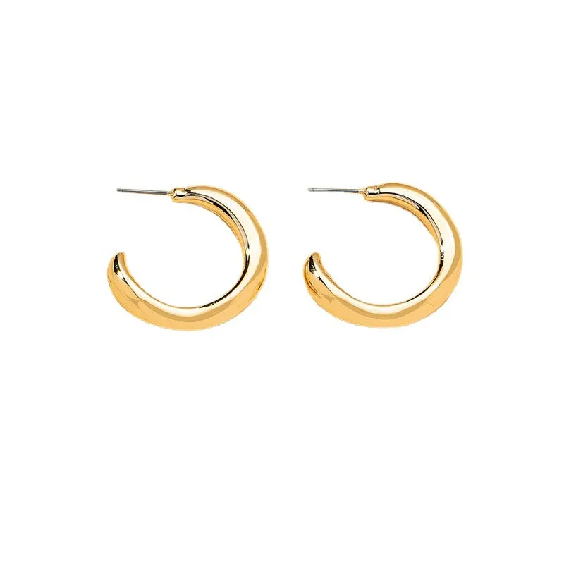 Retro Geometric Metal Earrings by Vienna Verve for Stylish Women