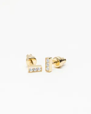 Rhea Sapphire Bar Studs