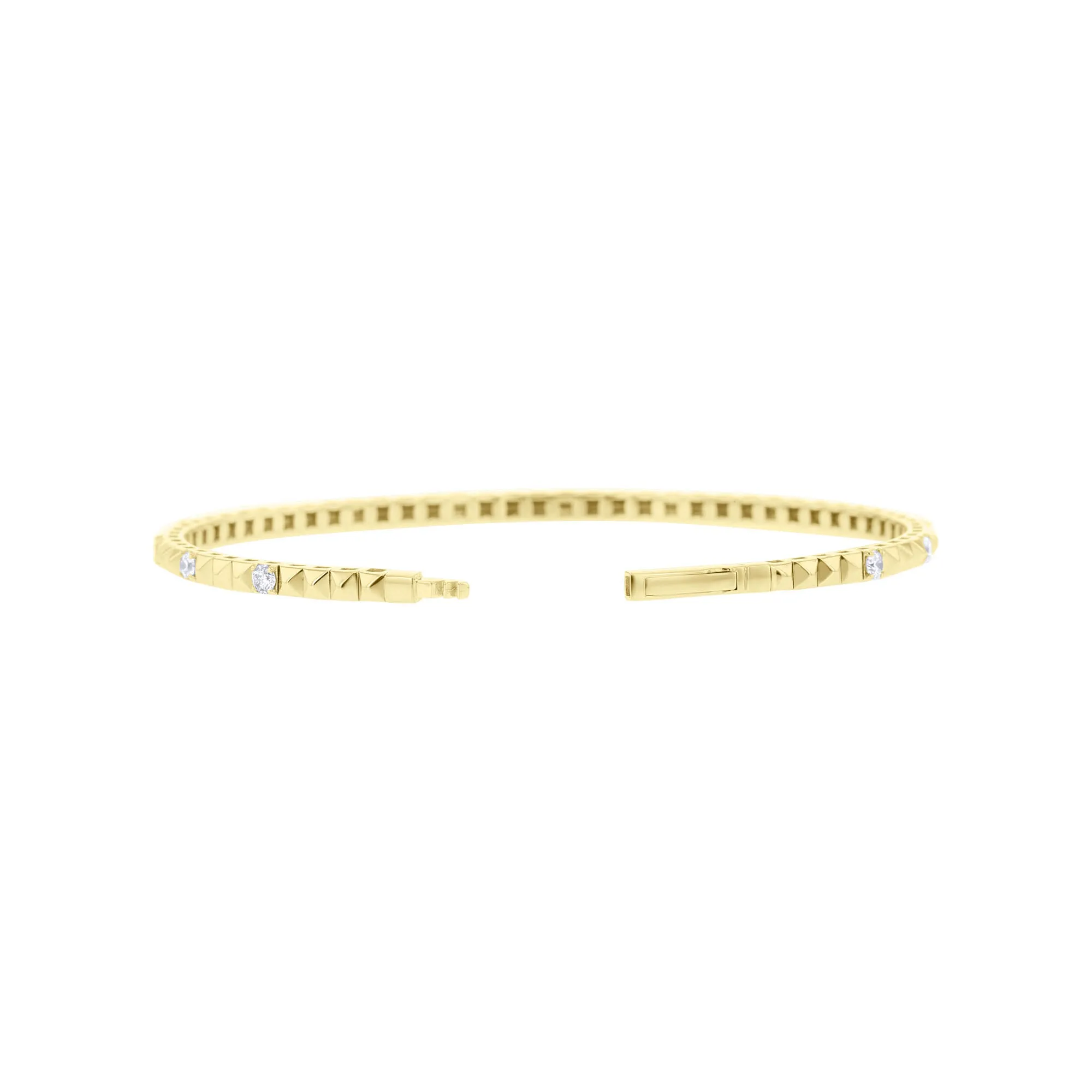 Rockstud Diamond Bangle Bracelet