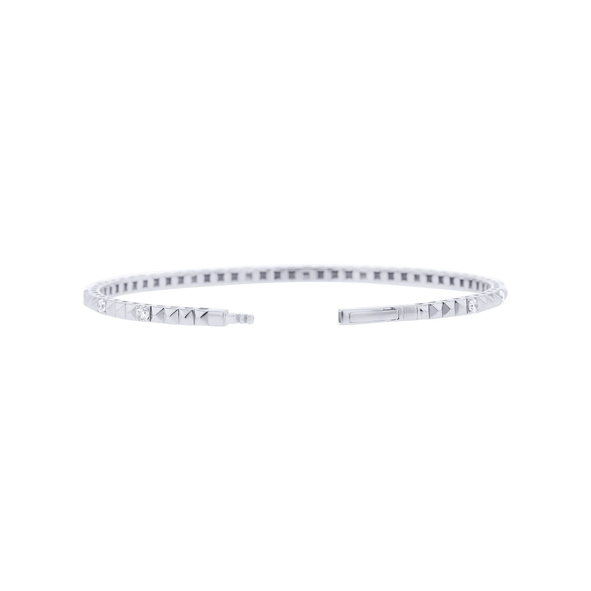 Rockstud Diamond Bangle Bracelet