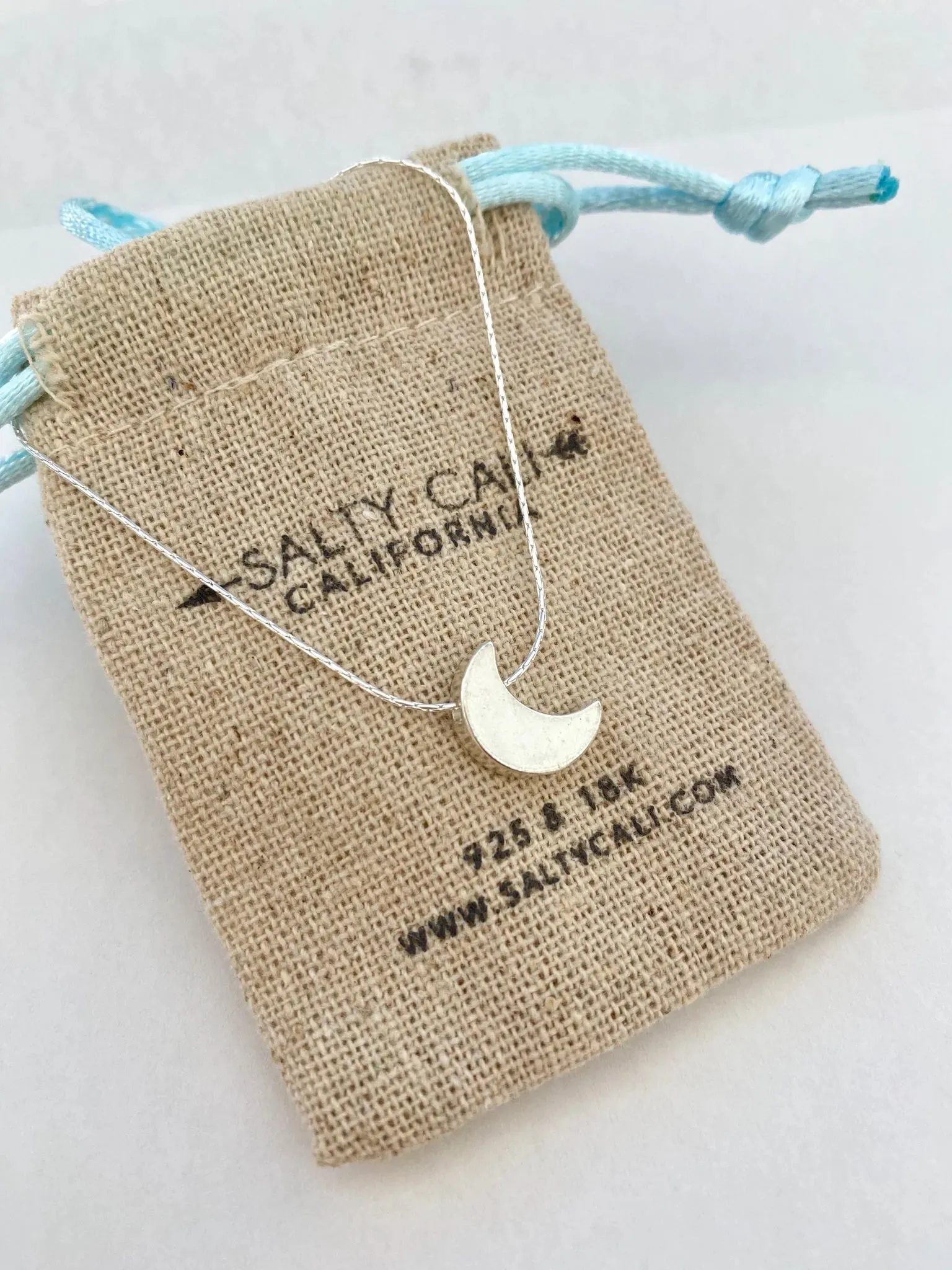 Salty Cali Solid Moon Necklace ~ Salty Pendants