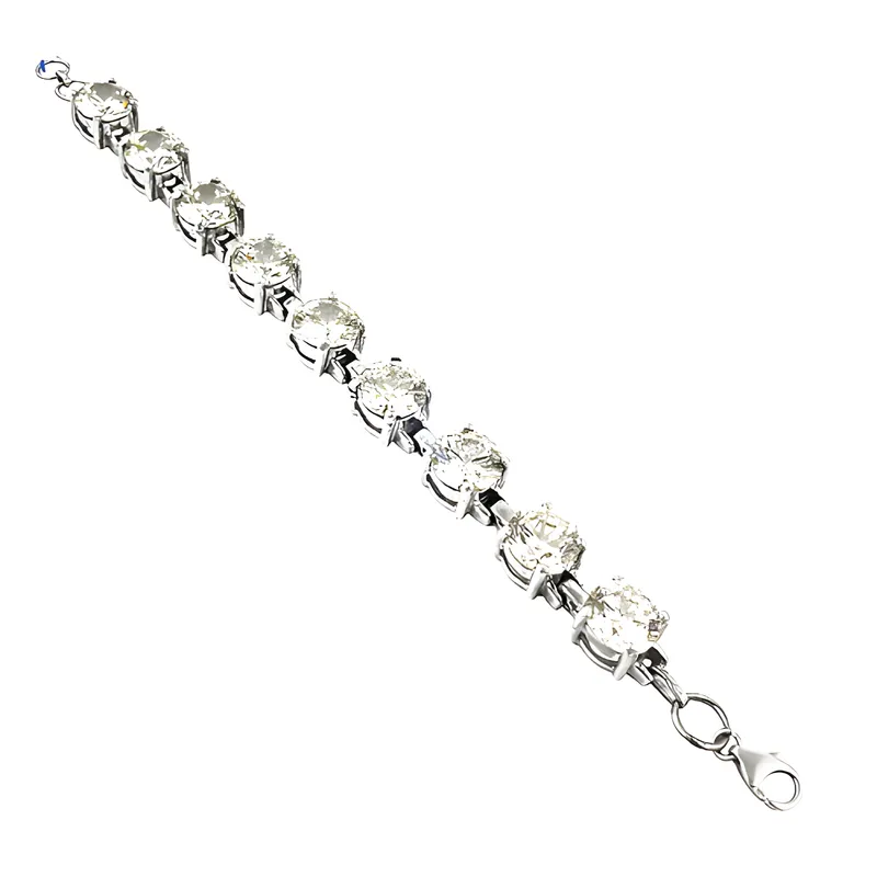 Shop the Latest 925 Sterling Silver White Zirconia Gemstone Bracelets - Trendy CZ Bracelets