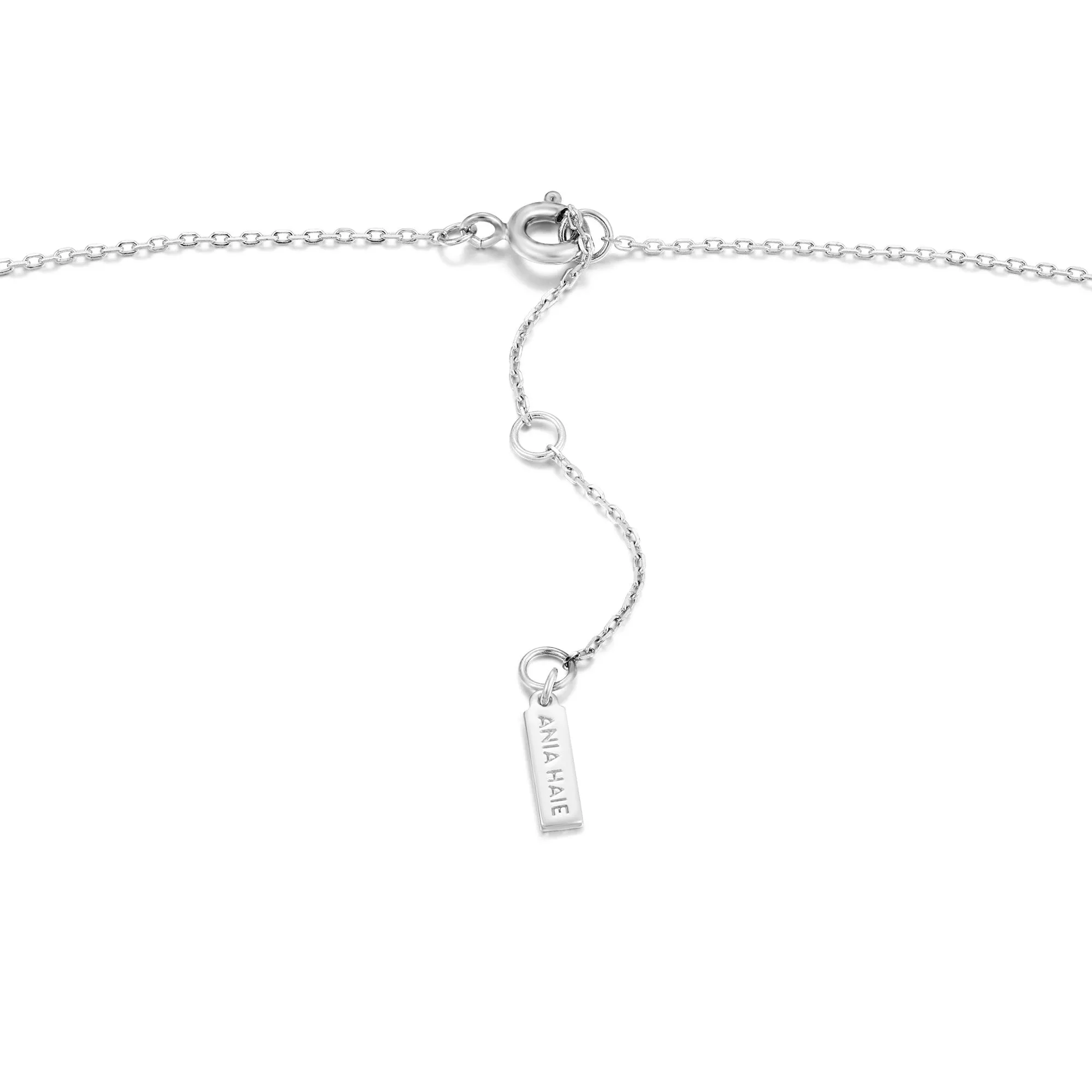 Silver Glow Solid Bar Necklace