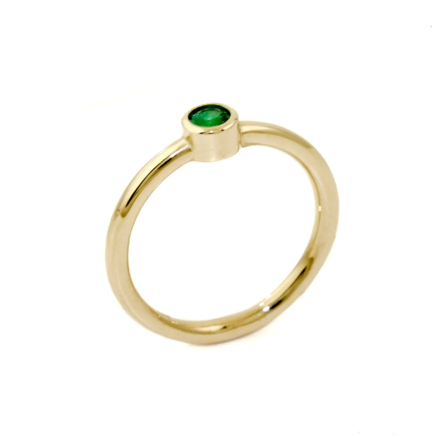 Simple 14K Emerald Ring