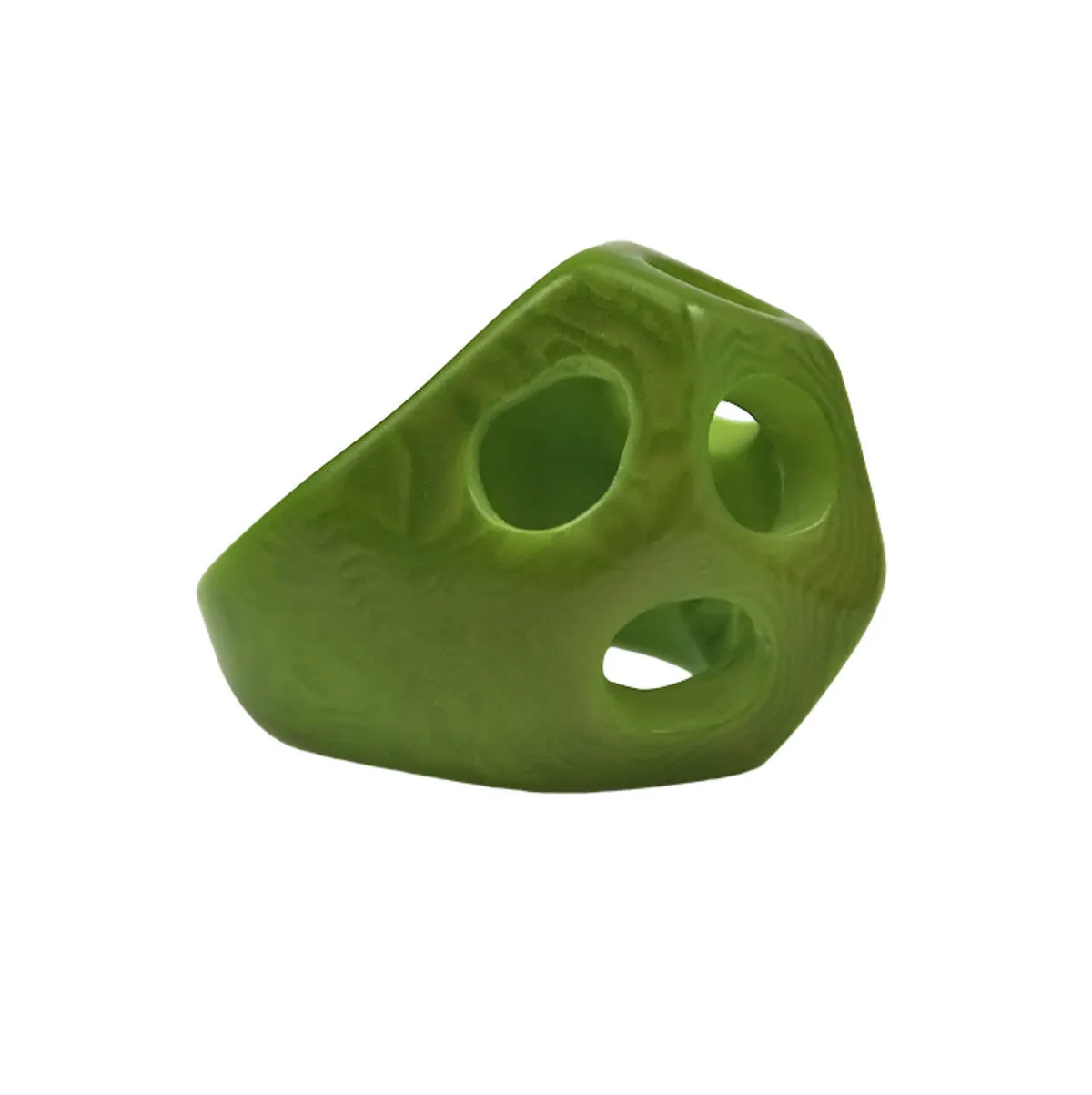 Statement Vegetable Ivory Ring in Lime Green