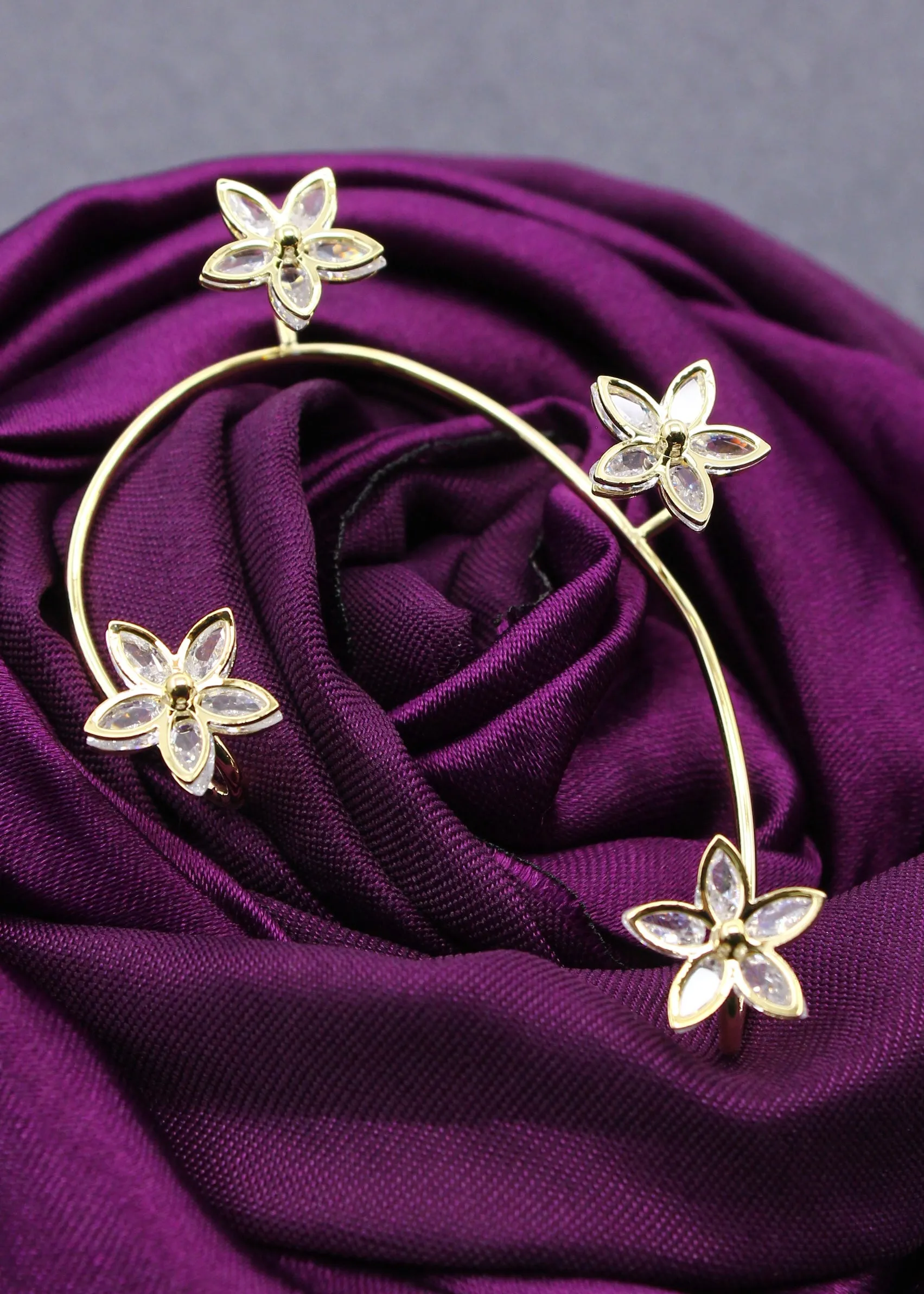 STYLISH FLOWERET EAR-CUFF