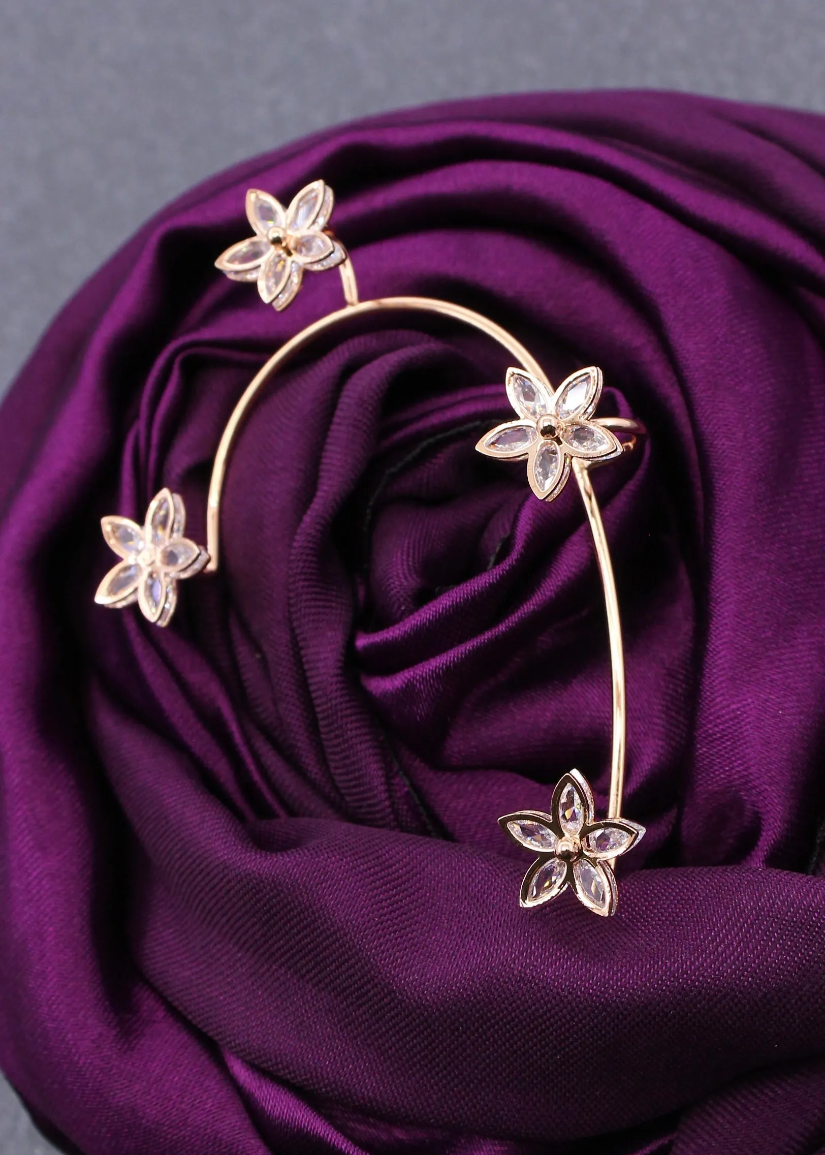 STYLISH FLOWERET EAR-CUFF