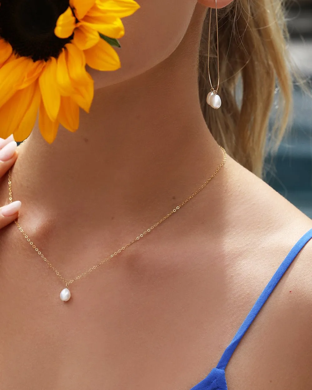 Teardrop Freshwater Pearl Necklace