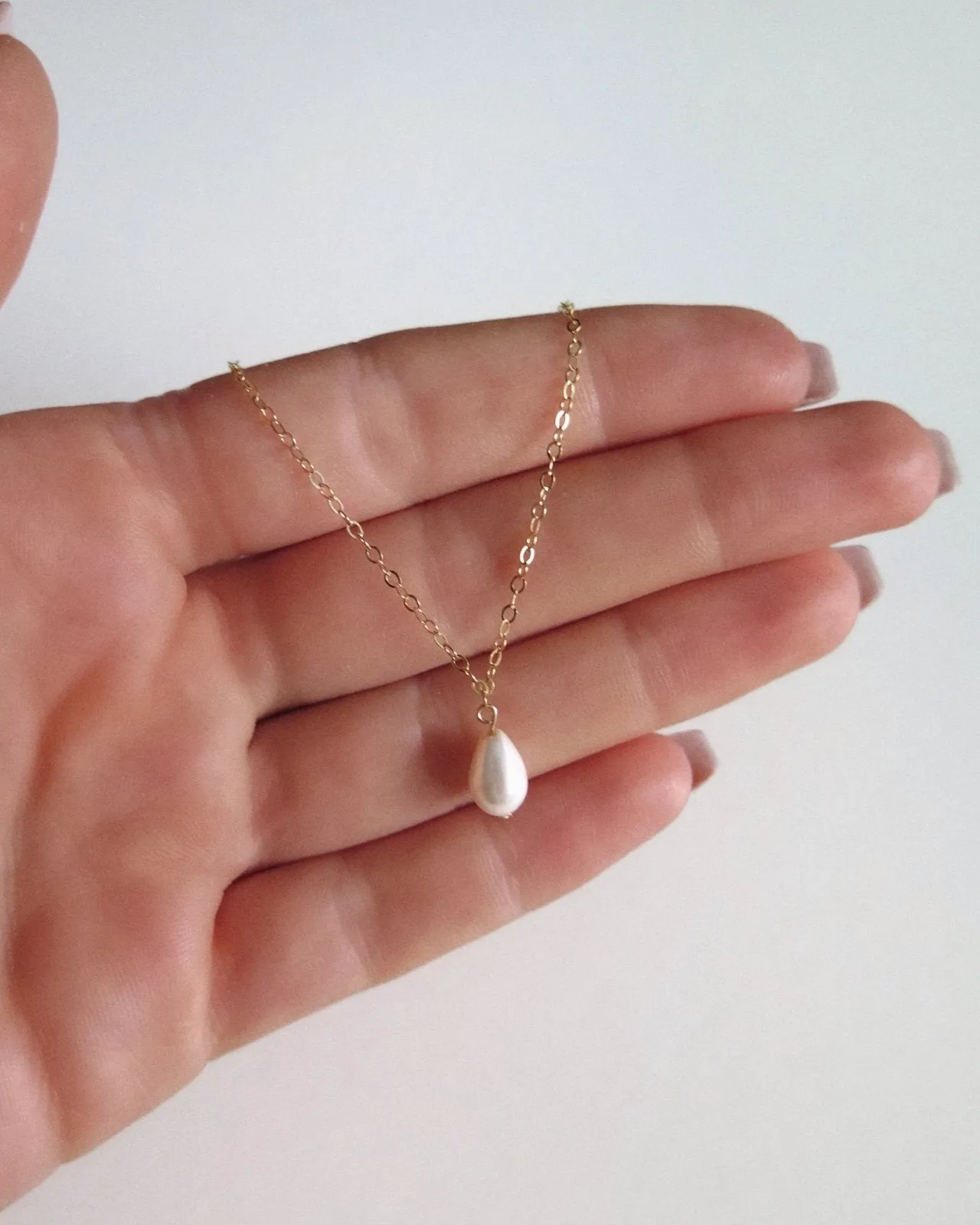 Teardrop Freshwater Pearl Necklace