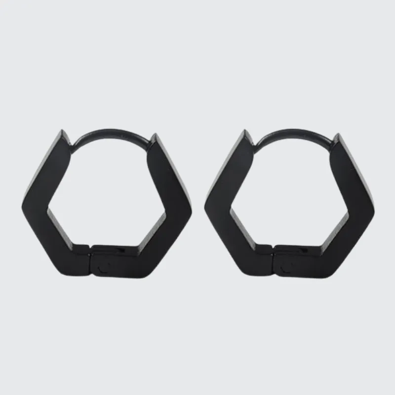 Techwear Hexagon Earrings