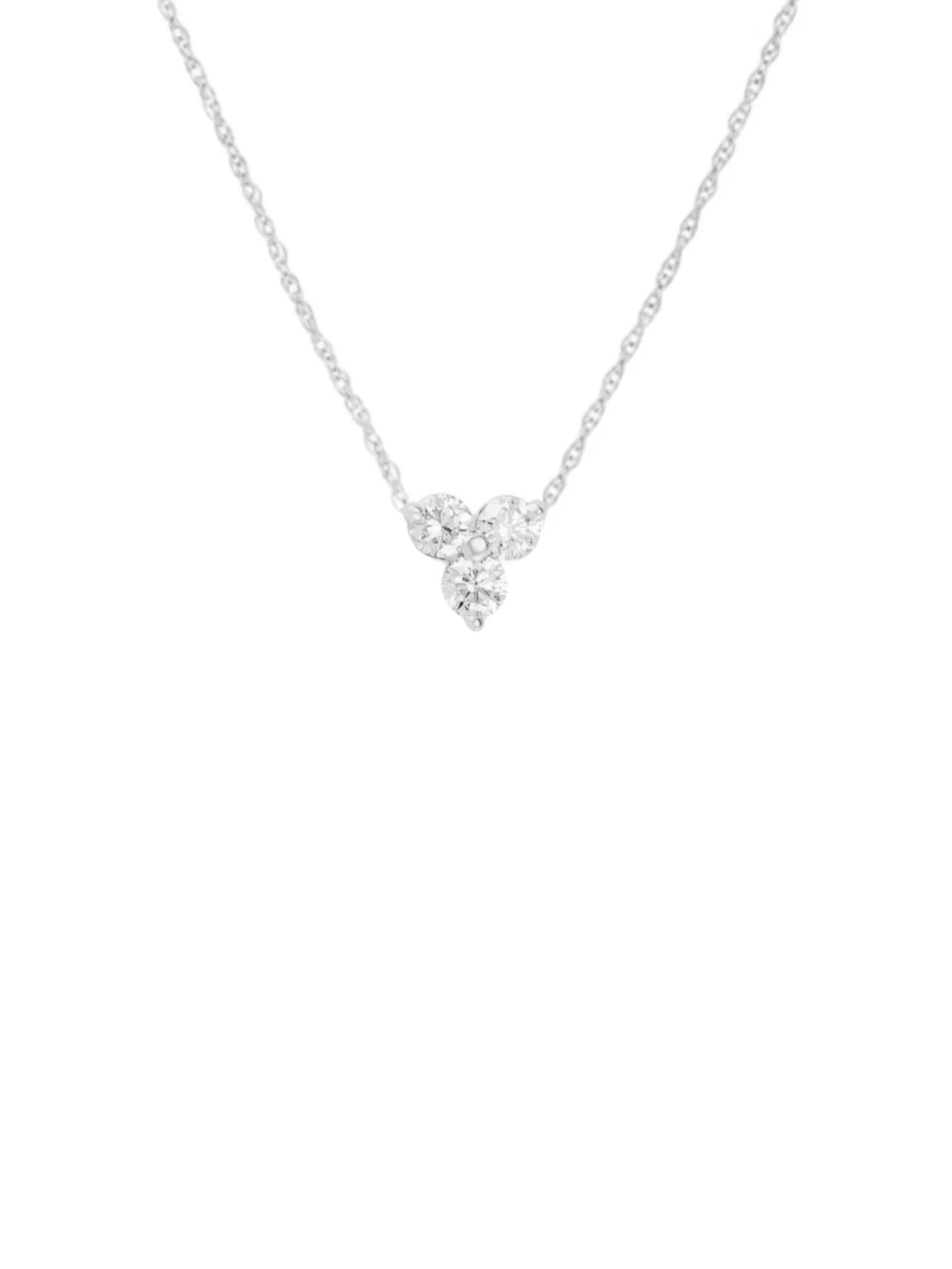 Tiny Trio Diamond Necklace 14K