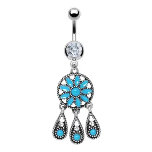 Turquoise Dream Chandelier Belly Bar