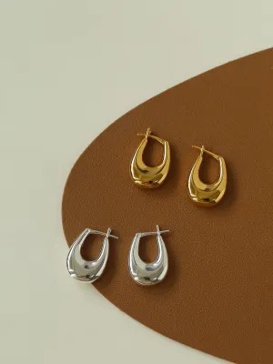 U-Shaped Minimalist Hoops Earrings