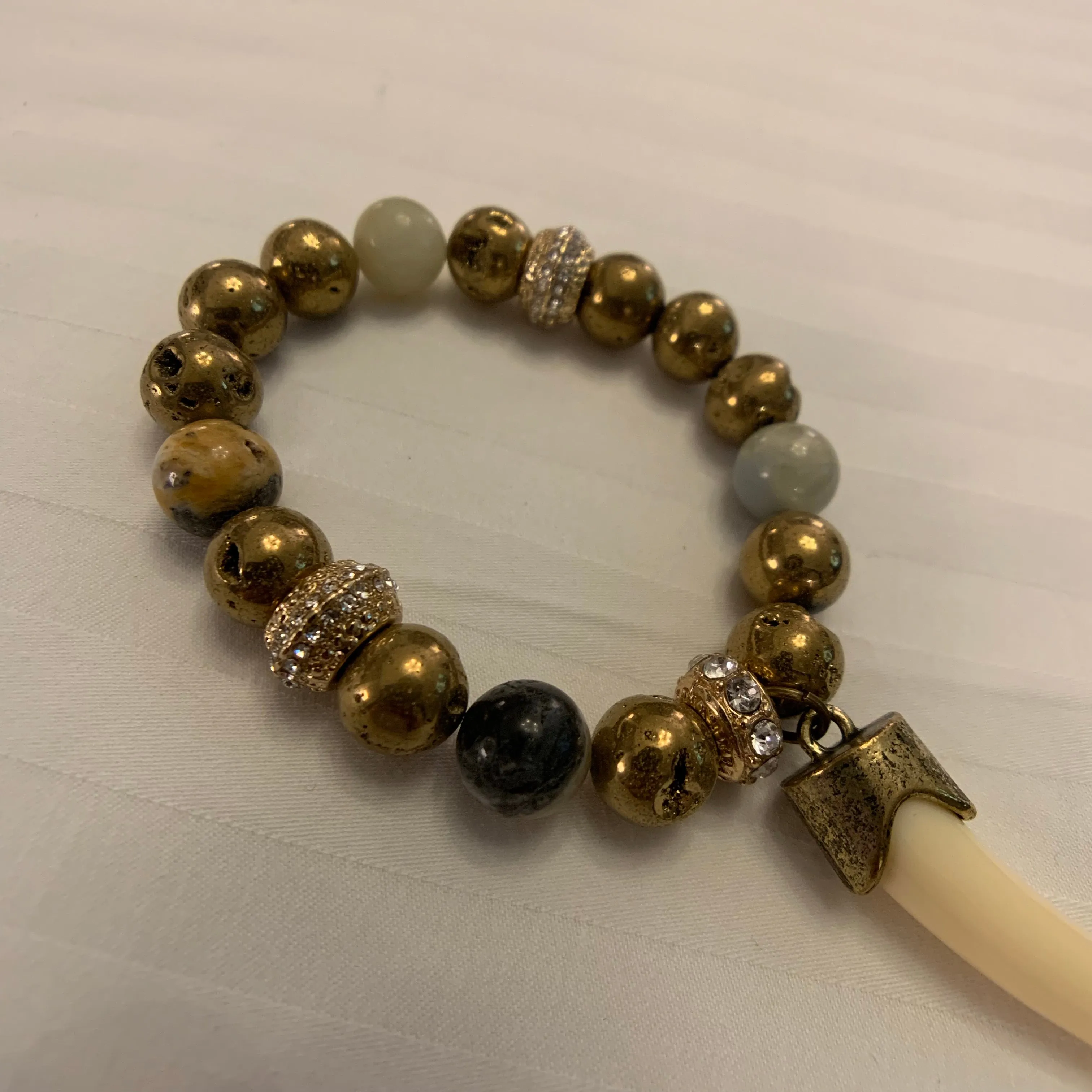 Unique Handcrafted Multi-Stone Beaded Bracelet