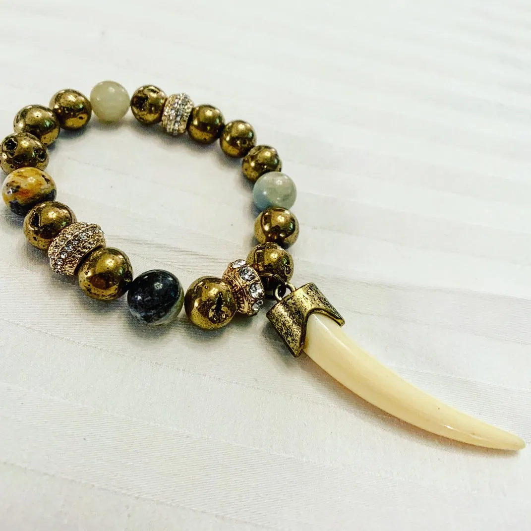 Unique Handcrafted Multi-Stone Beaded Bracelet