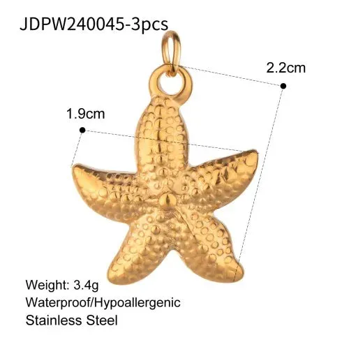 VAIGE 3PCS Cute Rhinestone Stainless Steel Charms for DIY Jewelry Making - Earring, Necklace, and Pendant Accessories