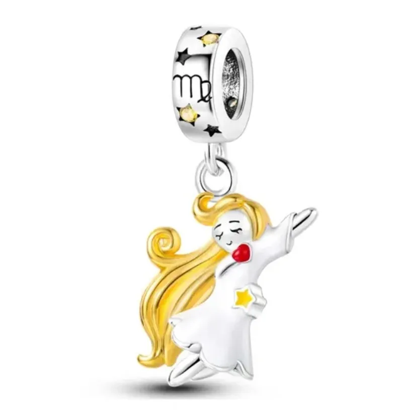 Virgo Star Sign Charm - 925 Sterling Silver