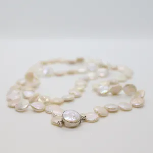 White Coin Pearl Necklace