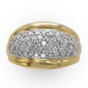 Yellow Gold Pave Diamond Ring