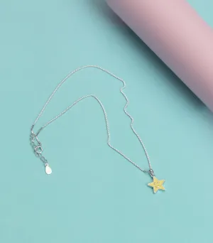 Yellow Star Necklace (Silver)